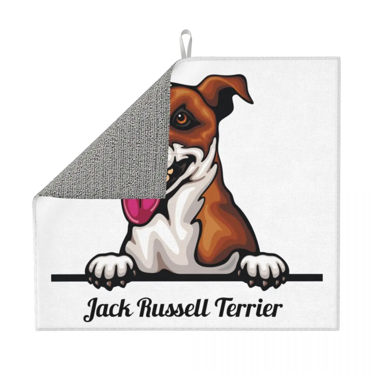 Tappetini Per Asciugare I Piatti Personalizzati Quick Dry Peeking Dog Jack Russell Terrier Tappetini Assorbenti Per Scolapiatti In Microfibra Per Cont