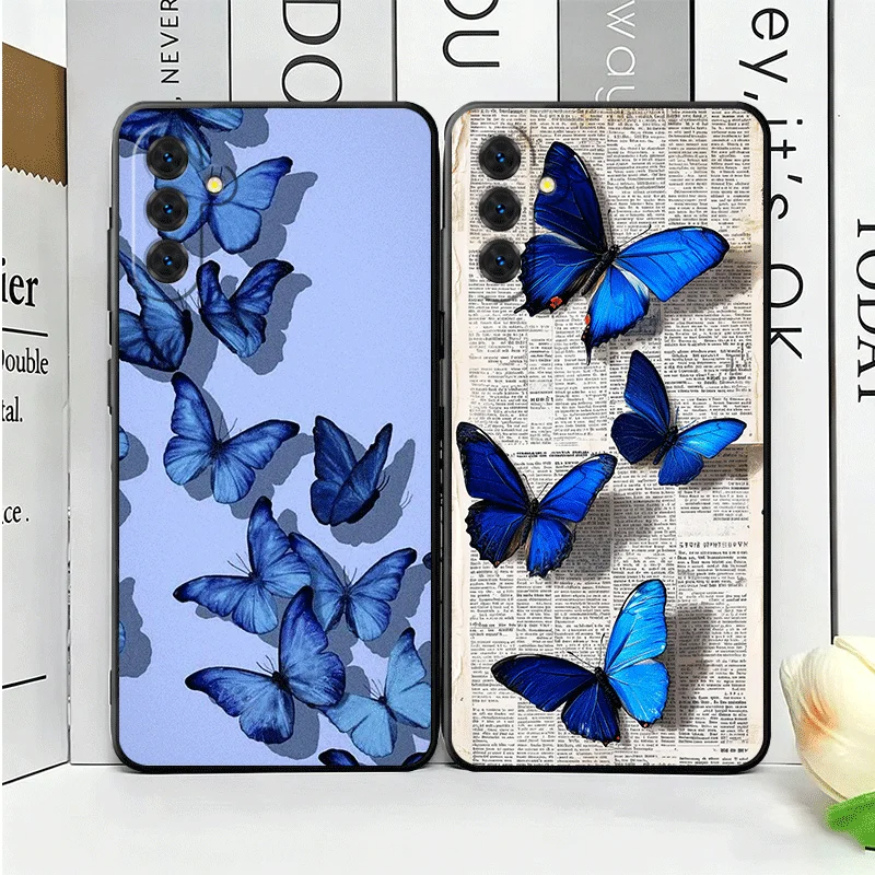 Blue Butterfly Aesthetics Silicone Phone Case