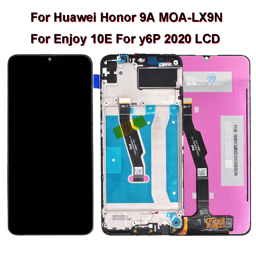 

Original 6.3 Inch For Huawei Honor 9A MOA-LX9N / For Enjoy 10E For y6P 2020 LCD Display With Touch Screen With frame