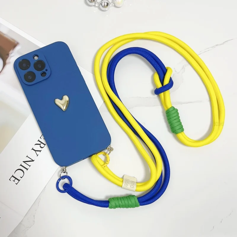 Crossbody Strap Lanyard Shockproof Love Phone Case