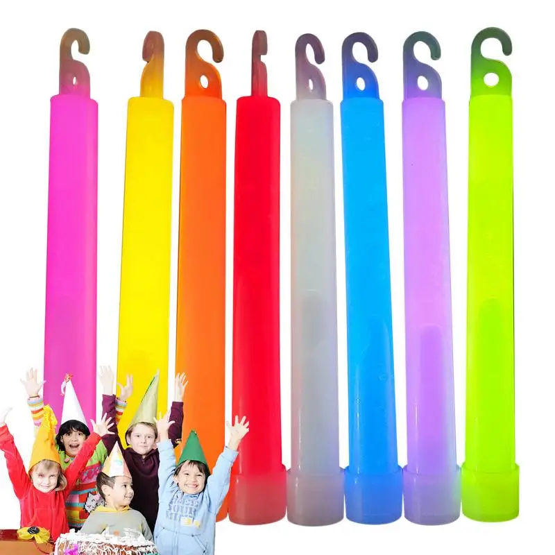 

Glow Sticks For Kids 5.9in 8PCS Camping Glow Sticks With 12-Hour Duration Multi Use Glowsticks Light Up Toys For Parties Camping