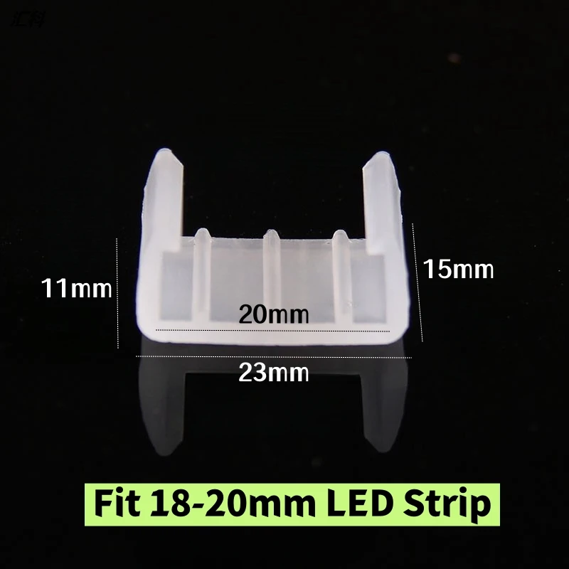 50x LED Streifen Clips Transparent - Halterungen Mit Schrauben Für 5-6mm Lichtleisten