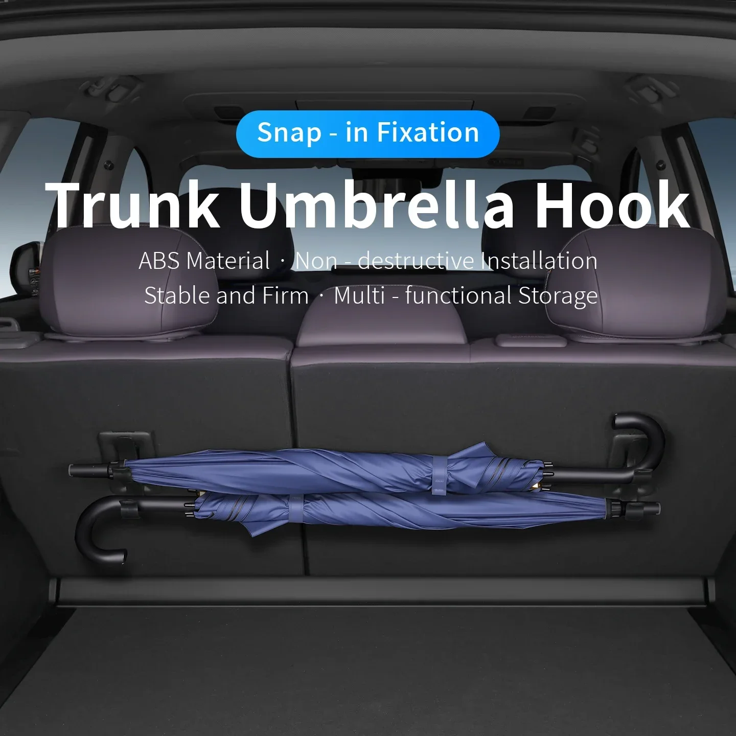 2-piece handbag, car accessories, car hanger, internal storage, car umbrella hook, umbrella holder, universal luggage hook