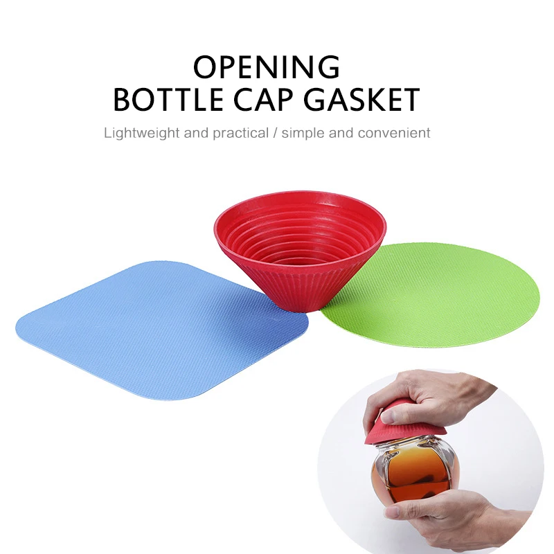 Multipurpose Home Silicone Jar Opener Pot Holder Anti-Skid Bottle Grip Pad Multifunctional Corkscrew multifunctional tool kitchen tools bottle opener
