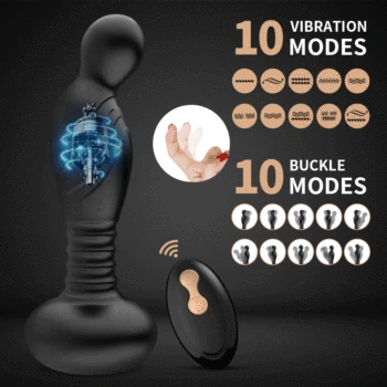 Male Prostate Massage Vibrators Buckle Vibrating Anal Plug Silicone Waterproof Massager Stimulator Erotic Butt Sex Toys For Men 2