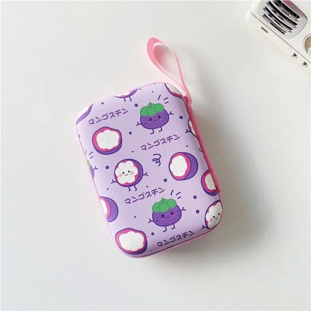 Mini Cute Cartoon Earphone Storage Bag Case For Key Coin Hard Holder Box Carrying Hard Hold Memory Card Ear Pads Organizer