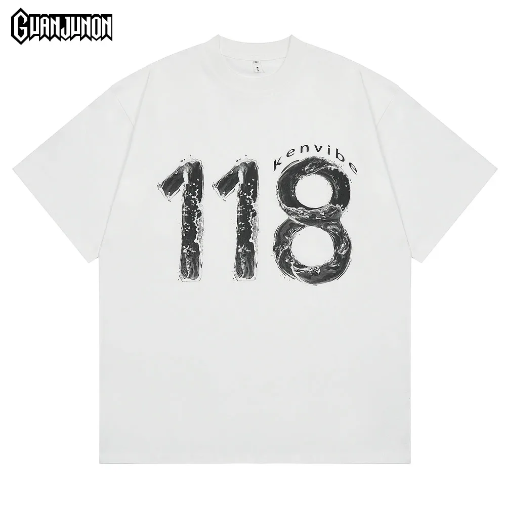 

Summer T-shirt Men Men Short Sleeve Oversized T Shirt Print Letter Cotton Tee Sports Men's Clothing Camisetas Y2k Top Streetwear