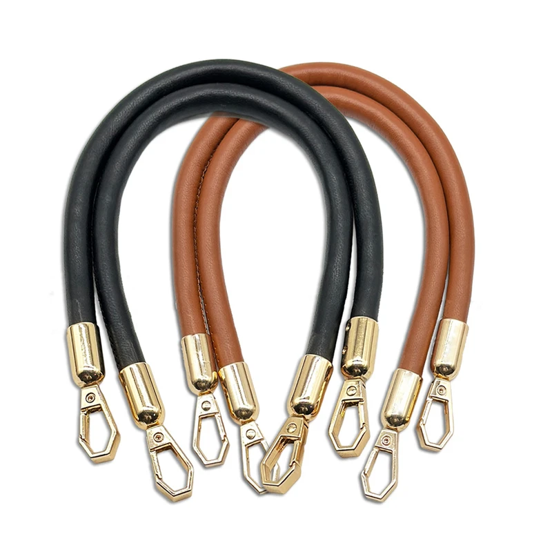 1/2PCS 30cm PU Leather Braided Shoulder Bag Strap Bag Short Handles DIY Replacement Purse Handle For Handbag Belt Accessories