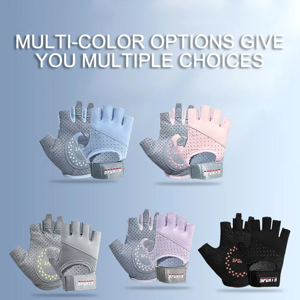1Pair Breathable Workout Gloves Weight Lifting Gloves for Gym Cycling Exercise Fitness Training Excellent Grip and Cushion Pads