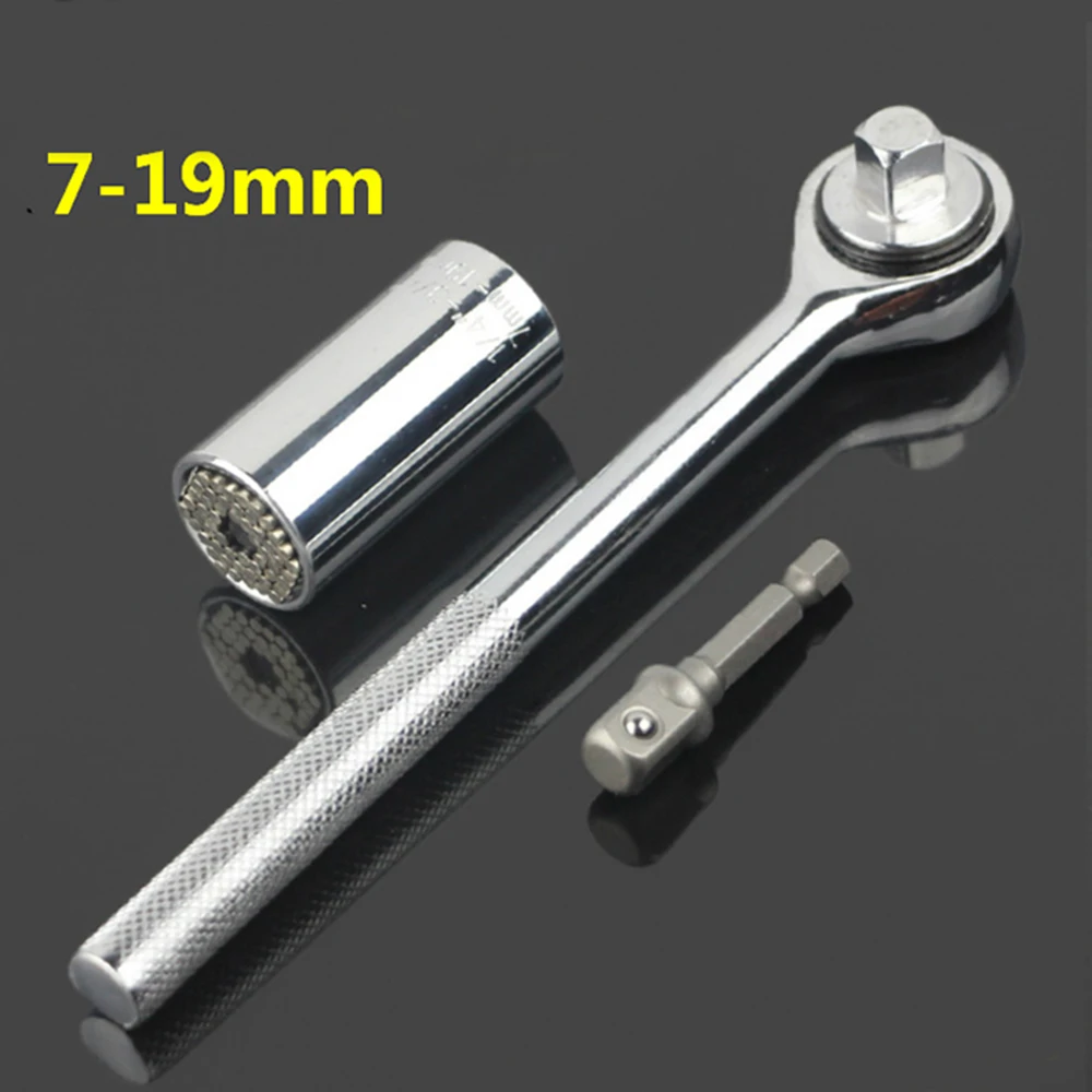 Multi Function Socket Wrench Head 719mm Power Drill Adapter Car Universal Sleeve Ratchet Wrench