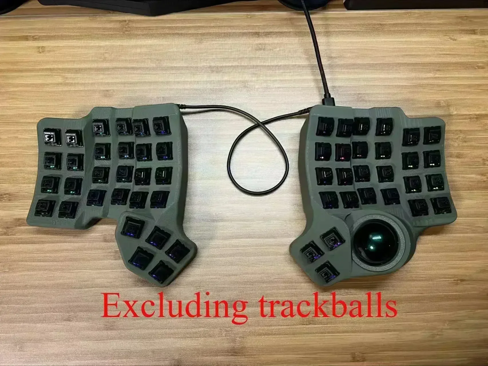 Charybdis-ミニキーボード分割キット,有線シングルモード,RGB軸