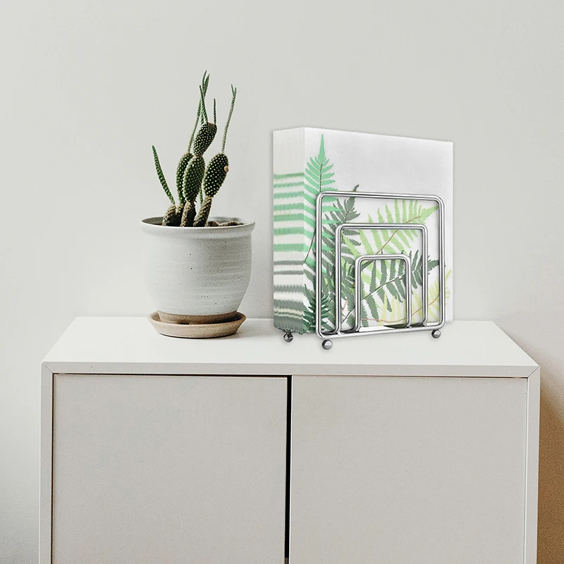Napkin Holder for Table Modern Metal Black for Kitchen Dining