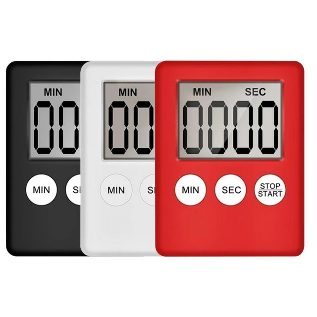 3 Large Display Kitchen Timer - Digital Timer Magnetic Back Loud