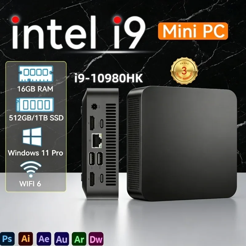 고성능 미니 게이밍 노트북 2026 신형 i9-10980HK 윈도우11 프로 16GB 램 1TB/2TB SSD 4K WiFi6 블루투스5.2