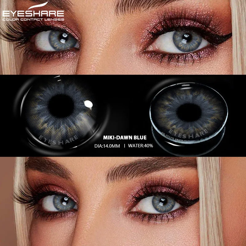 EYESHARE Natural Color Contact Lenses - Fashion Gray & Green Tones