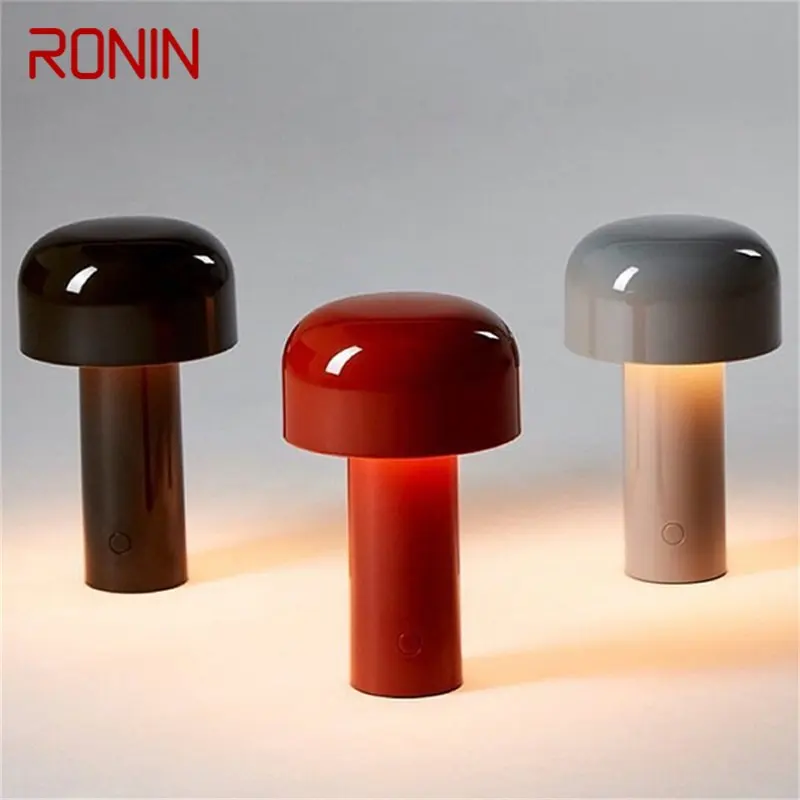 

RONIN Colorful Mushroom Table Lamps Modern Nordic Portable Desk Light LED for Home Bedroom Decoration