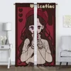 Anime Girl Home Interior Curtains for Camera Shades Living Room Curtain Partition Tulle for Bedroom Halloween Decoration Blinds 2