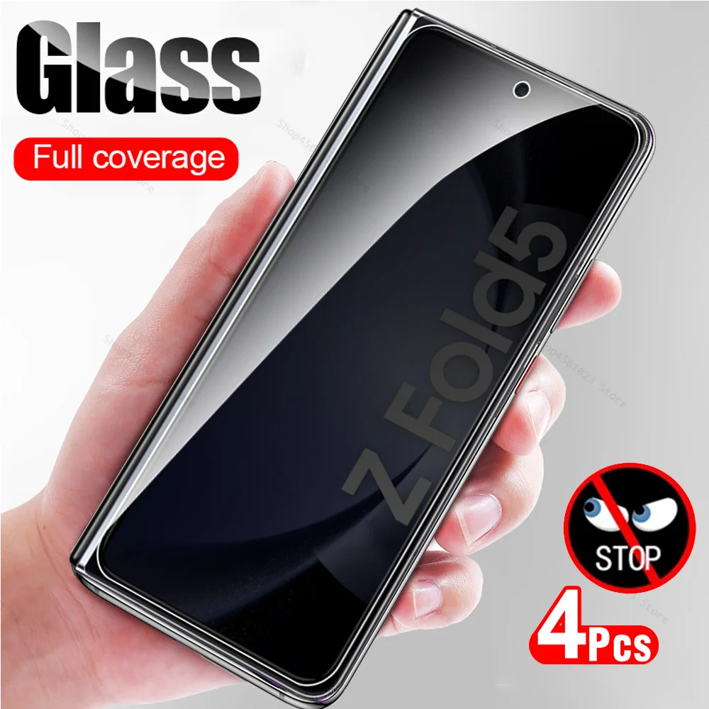 

4Pcs Privacy Protective Glass For Samsung Galaxy Z Fold5 5G Anti-peep Tempered Glass ZFold5 ZFold Fold 5 2023 Screen Protector