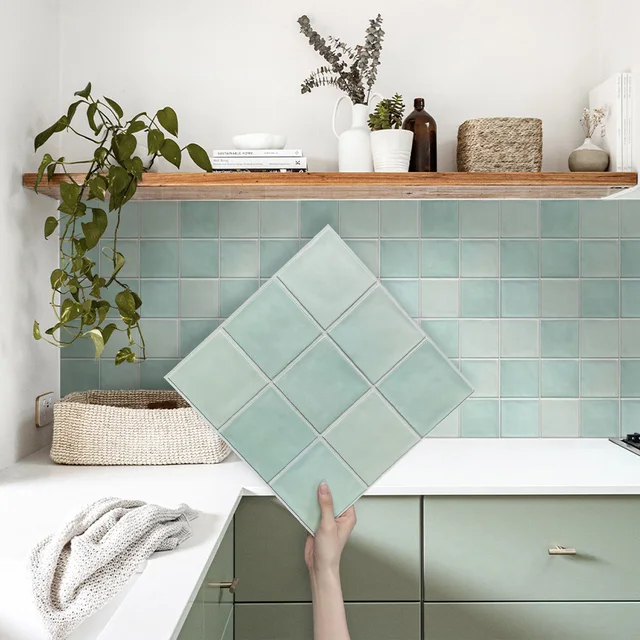 10pcs 3D Matt กระเบื้องสติกเกอร์,Self-กาว Backsplash สําหรับห้องครัวห้องน้ํา,กันน้ํา,30x30 ซม.,ภายใน Wall Decor 1