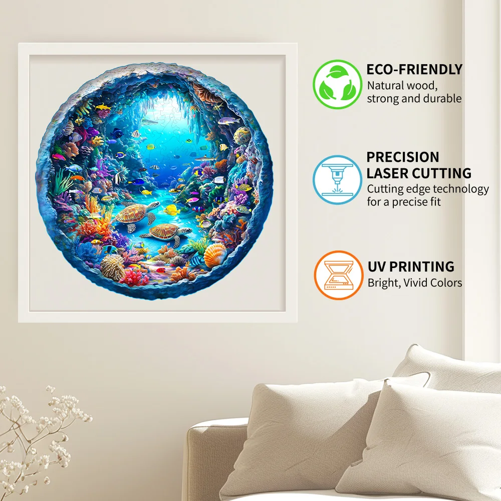 🪸 Ocean Serenity Wooden Puzzle – Mindful Marine Escape for Stress Relief 3