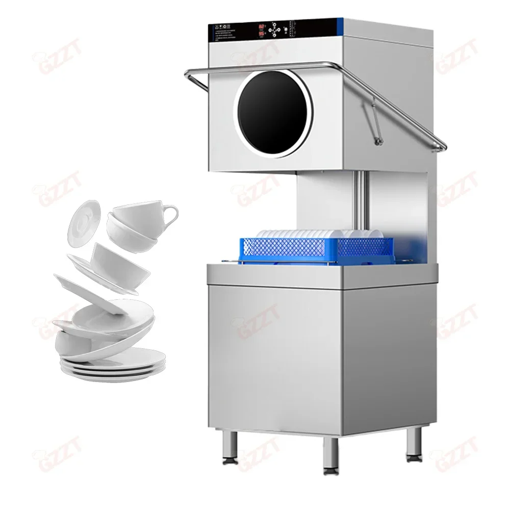 Digital panel with window Commercial Full-integrated Kitchen Dishwasher Electric Automatic Restaurant Dish Wash Machine