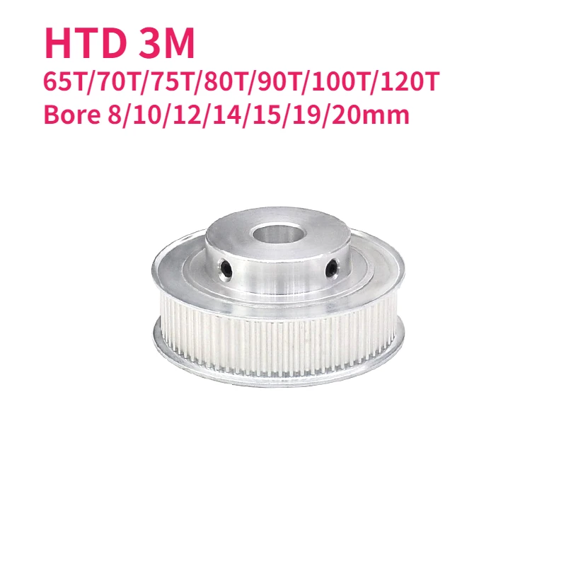 Фото 1 шт. HTD 3M 65T/70T/75T/80T/90T/100T/120 зубчатый шкив с отверстием 8/10/12/14/15/19/синхронное колесо типа BF шириной 20 мм №1