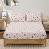 3PC Cherry Little Red Flower Bed Sheet Kawaii Bedding Set 100%Polyester 1Fitted Sheet 2Pillowcase Suitable for adults/children 1