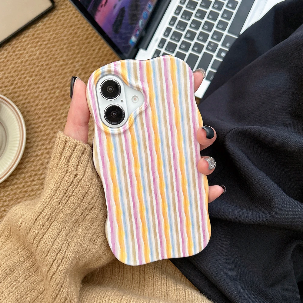 รูปสินค้า เคสโทรศัพท์ลายศิลปะ 2 in 1 สำหรับ iPhone 13-17 Pro Max ขอบโค้ง นุ่มสบาย บางเฉียบ