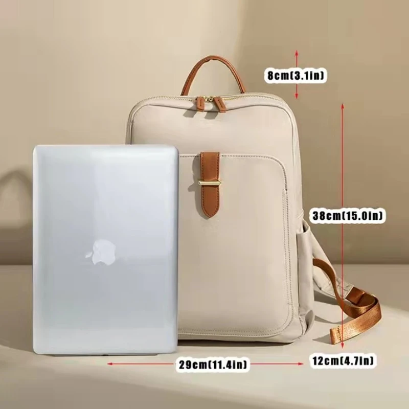 New Women's Backpack Women's Elegant Waterproof Anti-theft Travel Bag Fashion Casual Academy High School Laptop Backpack Oxford