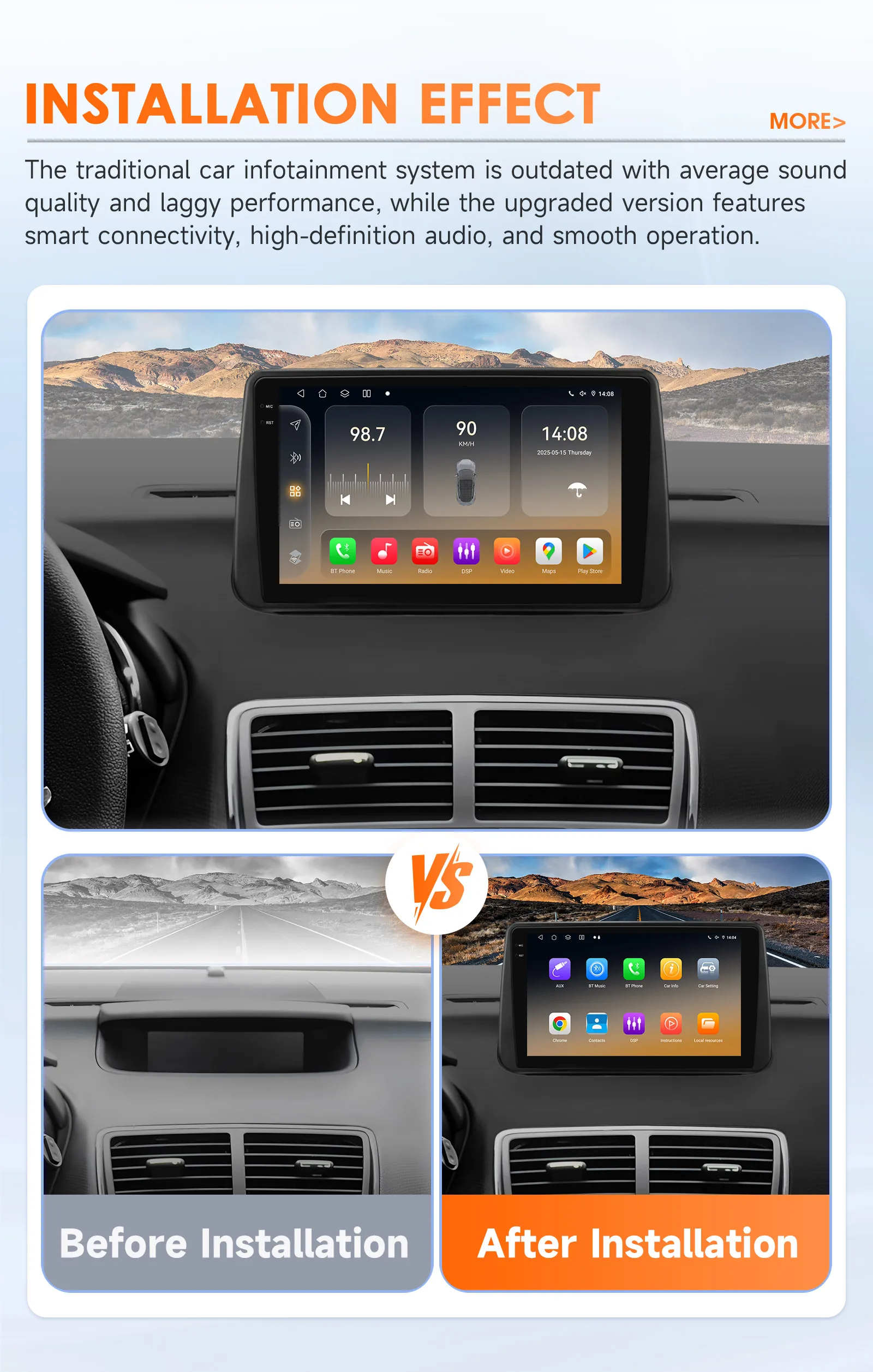 Radio para Auto con CarPlay y Android Auto para Opel Meriva B 2009-2014, Sistema GPS Inteligente, Estéreo Multimedia 2Din, Autoradio 360 ° Cámara 2
