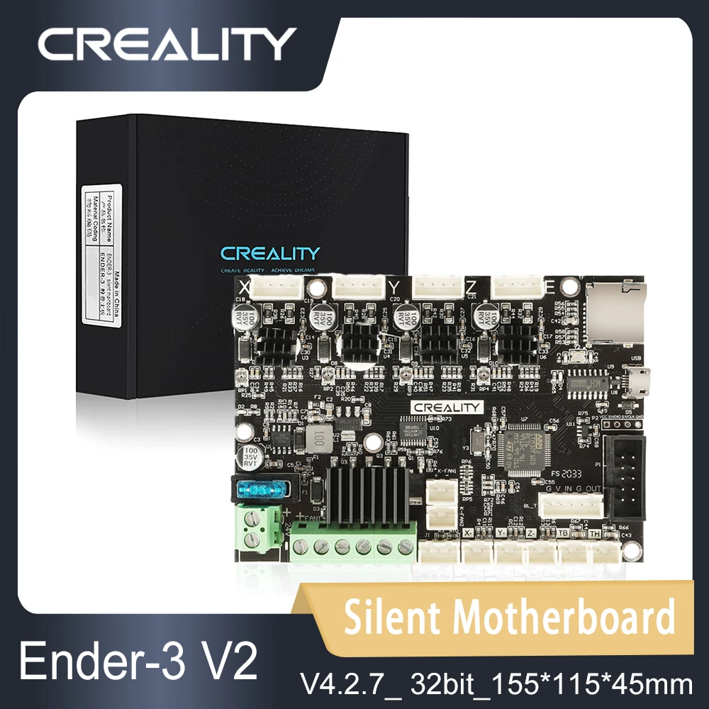 

Creality Ender 3 V2 3D Printer Motherboard Silent Upgraded High Performance Mainboard V4.2.7 with TMC2225 Driver Marlin 2.0.1