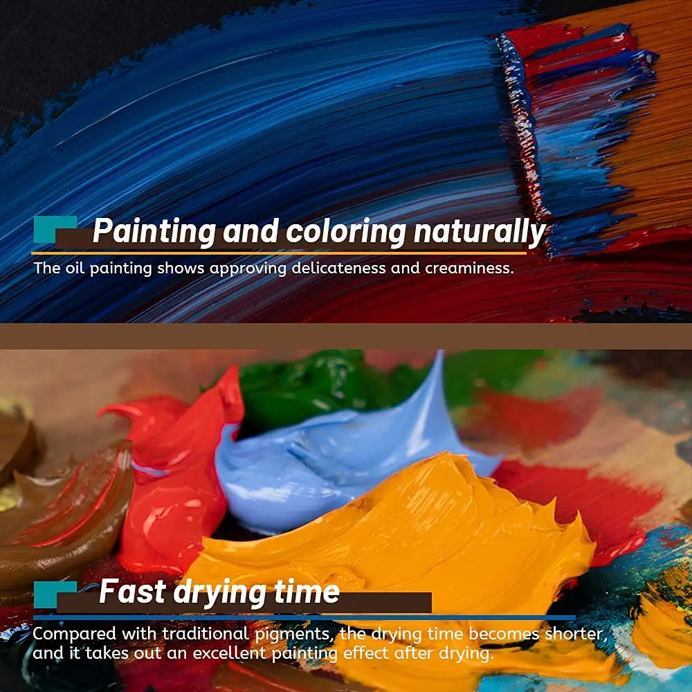 Paul Rubens 18/20 Bright Colors Oil Paint High Saturation, 50ml Large Capacity Tubes, Fast Drying Time Creamy Texture for Artist