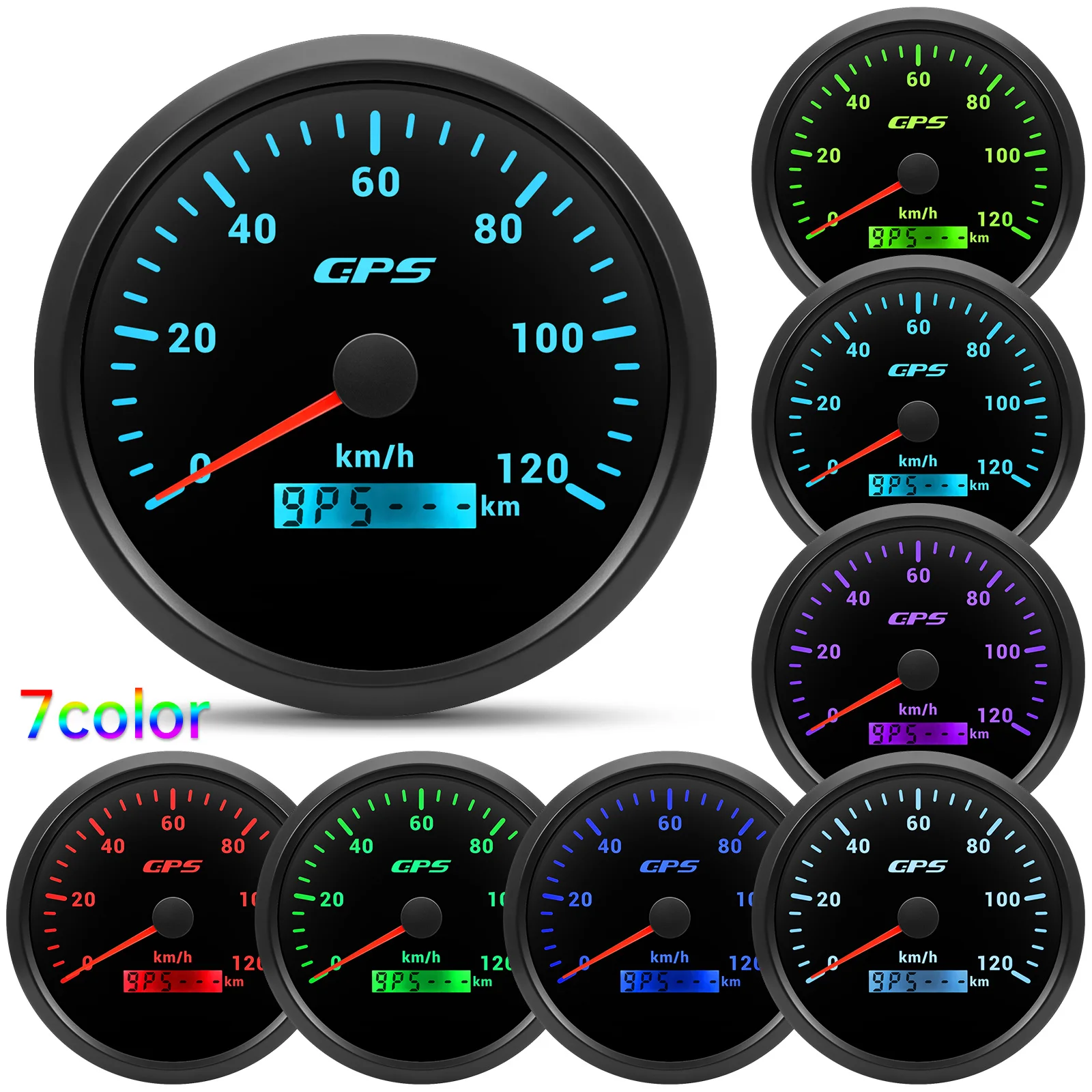 ELING 110mm GPS Speedometer With Tachometer – Universal 12V/24V Speed Gauge For Car, Motorcycle & Boats
