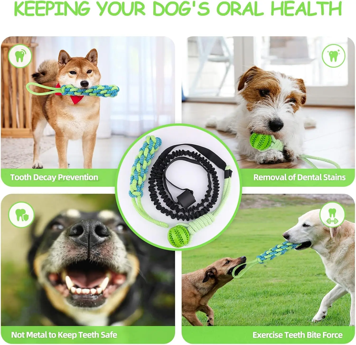 Spring Pole Dog Rope Toys, Dog Interactive Tether Tug of War Toy,  Indoor/Outdoor Bungee Hanging Dogs Toy - AliExpress