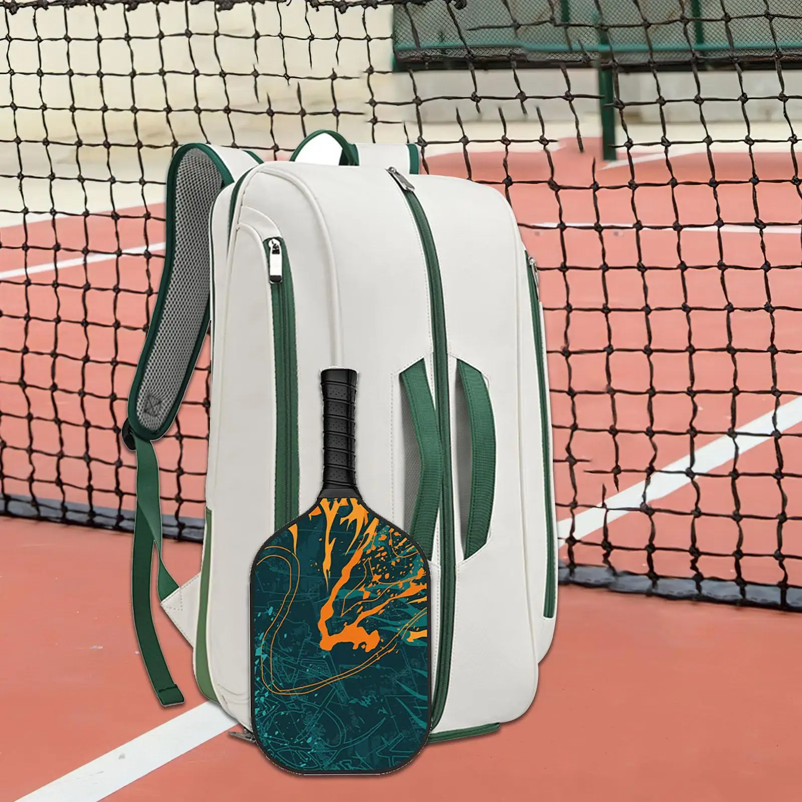 Tennis Bag Portable Badminton Backpack Sports Backpack Tennis Backpack for Beginners Men and Women Travel with Shoes Pocket