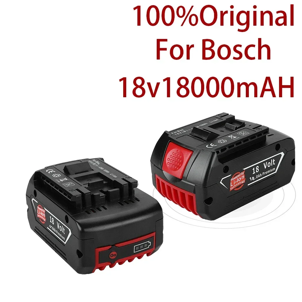 

2023 18V 18000mah Rechargeable Battery For Bosch 18V Battery Backup 6.0A Portable Replacement For Bosch BAT609 Indicator light