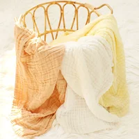 6 Layers Bamboo Cotton Baby Receiving Blanket Infant Kids Swaddle Wrap Blanket Sleeping Warm Quilt Bed Cover Muslin Baby Blanket 4