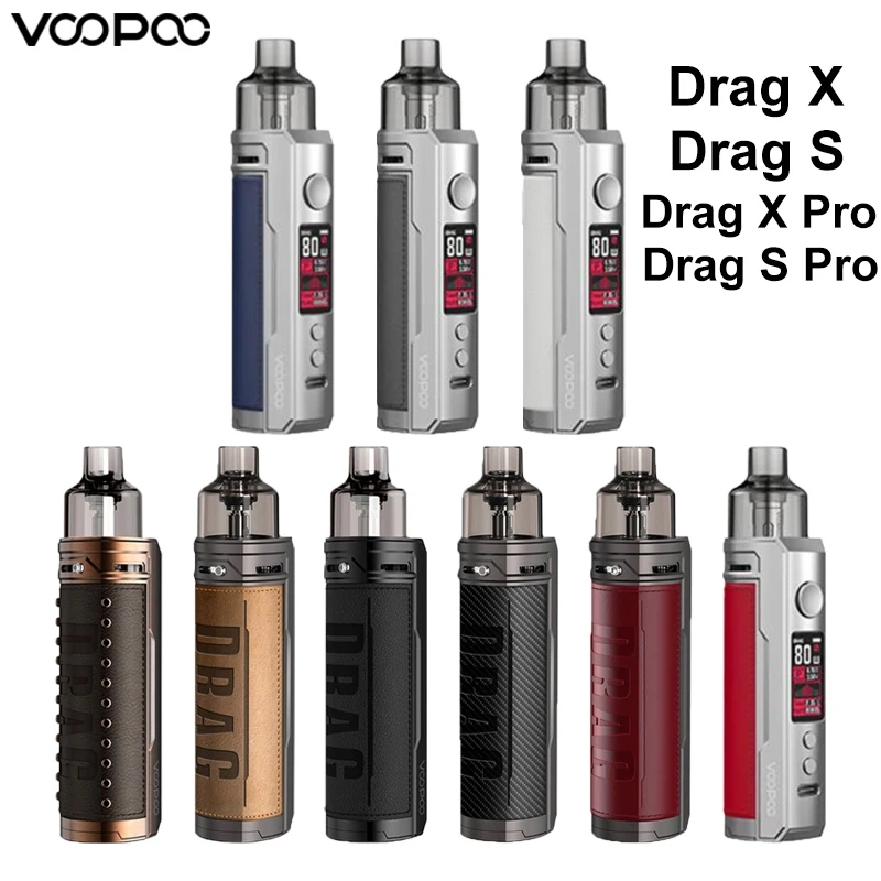 Оригинальный комплект VOOPOO Drag X Pod 80 Вт 4 5 мл картридж и S 60 2500 мАч аккумулятор набор