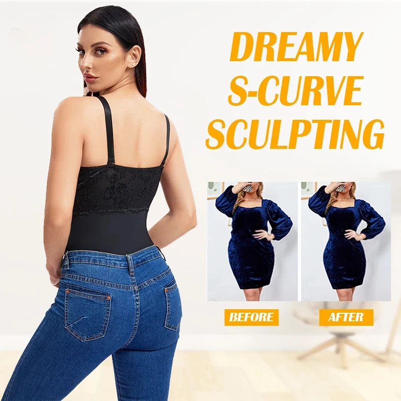 Women Body Shaper 2XL Women Lace Shapewear Bodysuit Corset Slimming Body Shaper Tummy Control Fajas Colombianas Waist Trainer Slimming Underwear