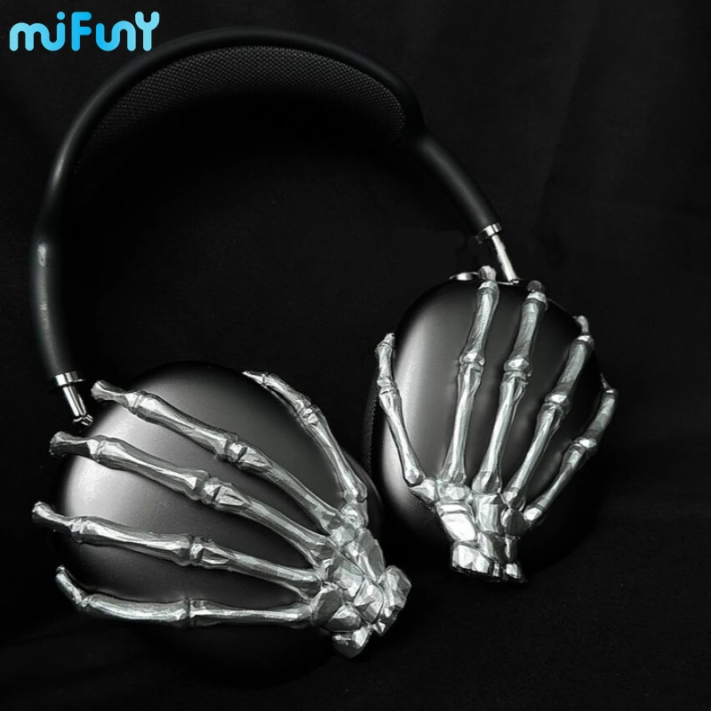 

MiFuny Original Airpods Max Cases Cover Silver Hand Bone Personalized 3D Printing Earphone Decoration Resin Earphone Accessories