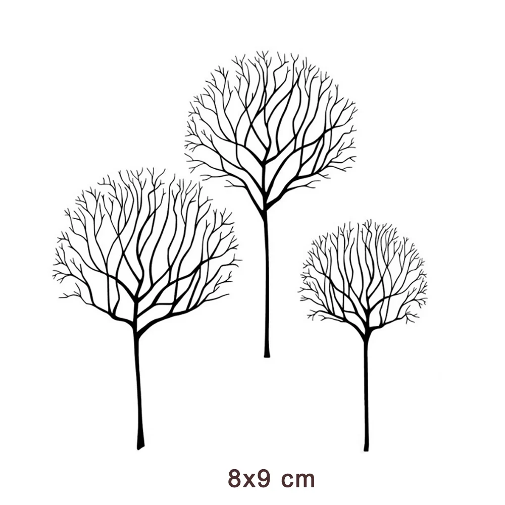 

New Trees Clear Stamps for DIY Scrapbooking Card Transparent Rubber Silicone Stamp Making Photo Album Crafts Decoration