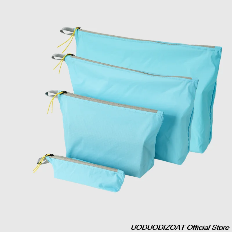 รูปสินค้า กระเป๋าใส่เครื่องสําอางค์กันน้ํา 4 ขนาด 19x5-45x33 ซม.เครื่องสําอางค์สีแดงสีฟ้าสีม่วงสีส้มตะขอแขวนโพลีเอสเตอร์