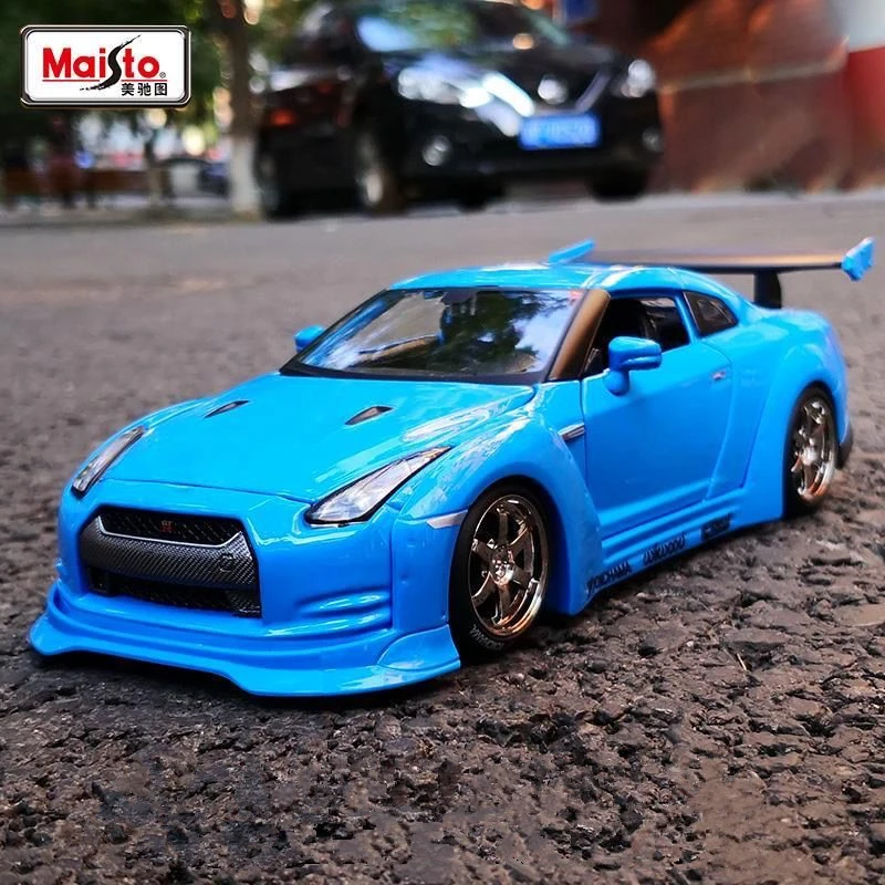 

Maisto 1:24 2009 Nissan GTR Tokyo Drift Alloy Sports Car Model Diecast Metal Toy Racing Car Model High Simulation Childrens Gift