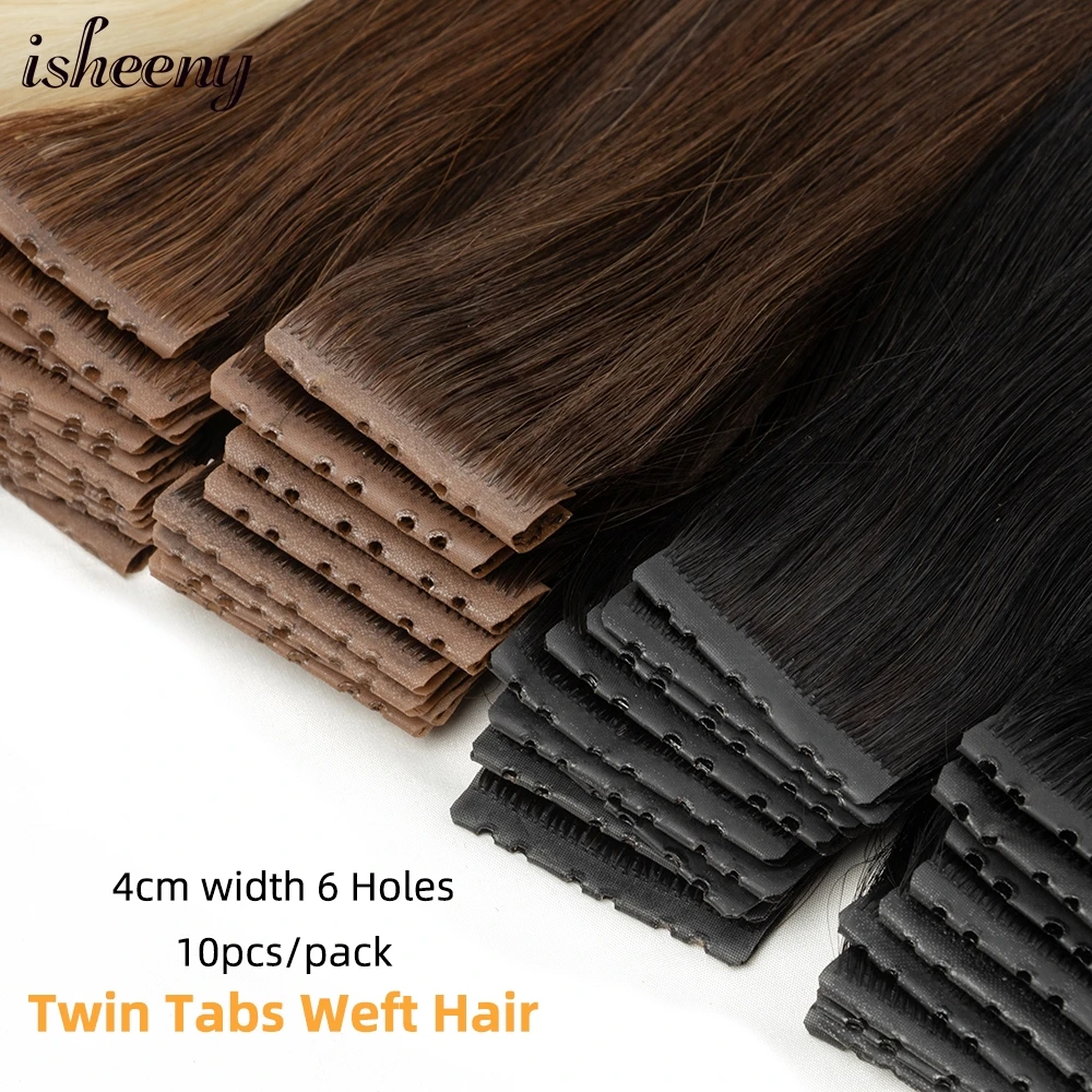 Invisible Hole Weft Human Hair Extensions 12"-24" Double Inject Twin Tabs Hair 4cm Width Micro Ring Pull Through 10pcs human hair extensions hair extensions