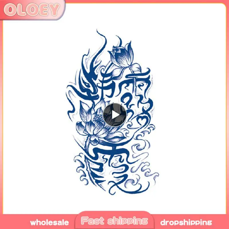 

1PCS Tatoo Stickers Waterproof Temporary Gradient tattoo patch juice tattoo patch semi-permanent geisha flower