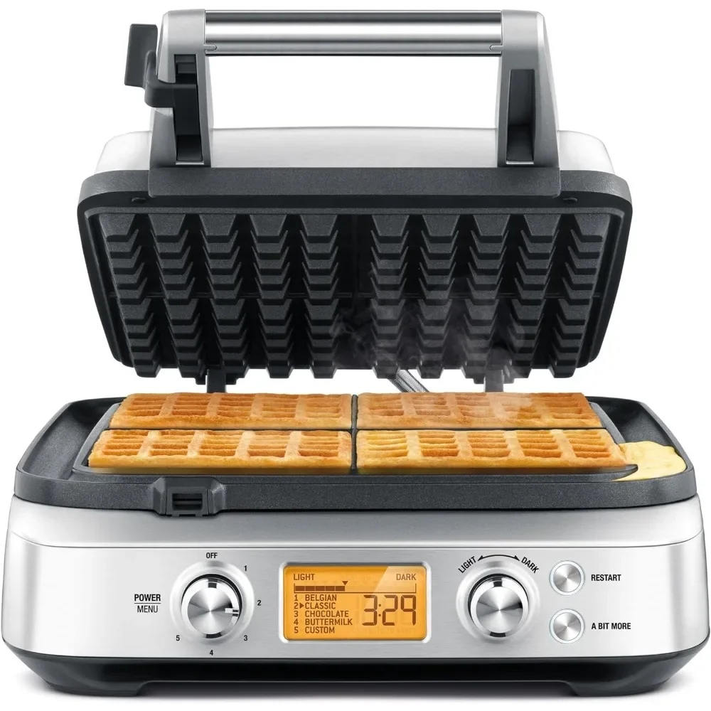 BWM640XL Smart 4-Slice Waffle Maker, Silver 3