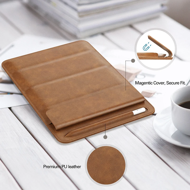 Premium PU Leather Tablet Case with Pencil Holder and Universal Compatibility