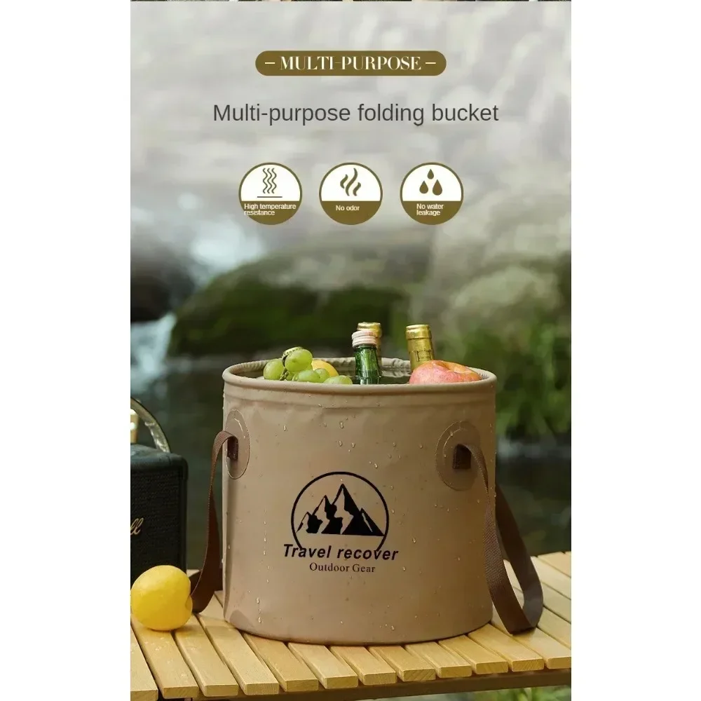 Waterproof PVC Collapsible Bucket for Camping Hiking Fishing