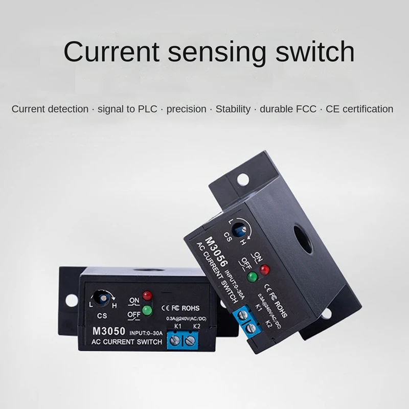 Current Sensing Switch Induction Relay AC Linkage Device Plc Signal Over Limit Closed AC 0.2-30A