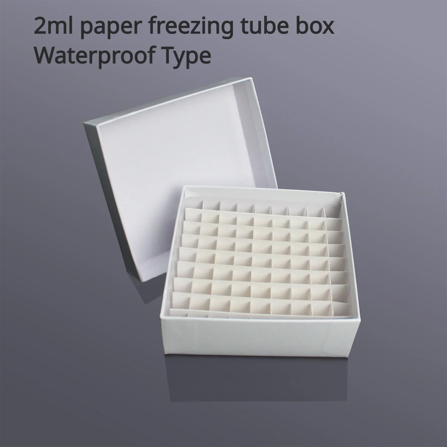 Paper Lyophilization Box 81 Holes with Lid Flip Freezing Tube Box 100 Holes Test Tube Sample Laboratory Preservative